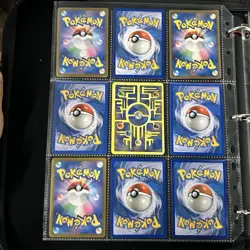 Pokemon Vintage Cards (METAL CUSTOM MEW) Binder Pages Lot - Image 2