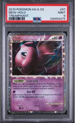 2010 POKEMON TRIUMPHANT MEW PRIME #97 ULTRA RARE PSA 9 MINT (128959475) - Image 1