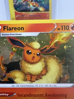 Pokemon TCG Flareon 026/185 Holo Promo Cosmos Holo Rare SWIRL - Image 2