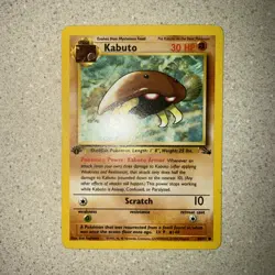 Kabuto 1st Edition 50/62 Fossil Set 1999 Pokemon Common Card - Image 1