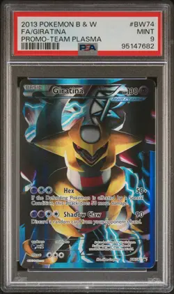 2013 POKEMON B&W PROMO TEAM PLASMA #BW74 FULL ART/GIRATINA PSA 9 - Image 1