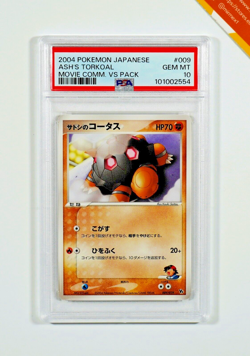 Pokemon PSA 10 Ash's Torkoal #009 Movie Commemoration VS Pack 2004 Japanese - Image 1