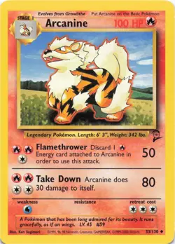Pokemon - Arcanine #033/130 - Base Set 2 Uncommon - Image 1