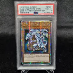 Yugioh Blue-Eyes & Red-Eyes LC01-EN004&6 Quarter Century Rare Error 25th PSA10 - Image 2