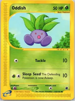 Pokemon Card 122/165 Oddish Expedition Base Set NM - Image 1
