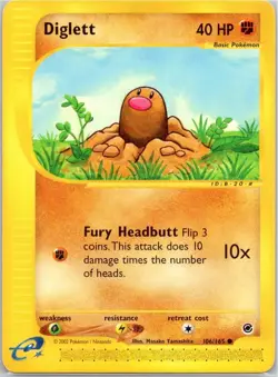 Pokemon Card 106/165 Diglett Expedition Base Set NM - Image 1