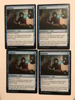 CURIOSITY x4 : IKORIA Magic the Gathering Mtg card; NM, Enchantment aura - Image 1