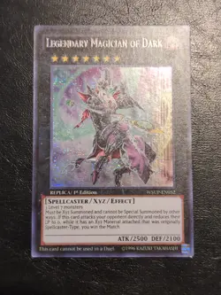 Yu-Gi-Oh! SECRET RARE CARD LEGENDARY MAGICIAN OF DARK WSUP-EN052 1ST NM/VLP - Image 1