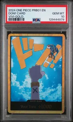 DON!! Card Vivi-Gold Premium Booster -The Best- Foil One Piece PSA 10 Eng - Image 1