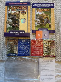Magic the Gathering Starter Level MISSING CD TCG 2000 Player A & B Sealed Packs - Image 1