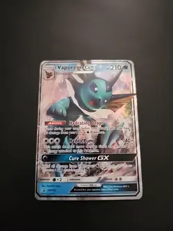 Pokemon Vaporeon GX SM172 Card 210 HP, Near Mint, Full Art Holo - Image 1
