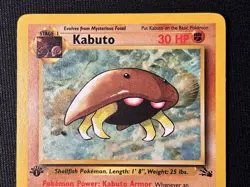 Kabuto 50/62 1st Edition Regular Non Holo WoTC Pokemon Fossil Set LP English - Image 2