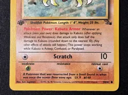 Kabuto 50/62 1st Edition Regular Non Holo WoTC Pokemon Fossil Set LP English - Image 3