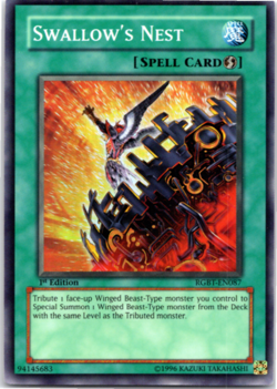 Swallow's Nest - RGBT-EN087 - Super Rare - 1st Edition Yugioh - Image 1