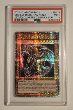 2024 Yu-Gi-Oh! Chaos Emperor Dragon Envoy of the End RA03-EN133 1st ED QCR PSA 9 - Image 1