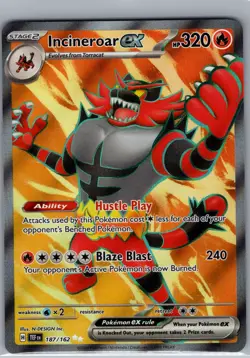 Incineroar ex 187/162 SV05: Temporal Forces - Pokemon Card - NM - Image 1