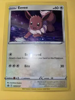 Eevee SWSH127 Promo Cards Holo Swirl LP Pokemon TCG - Image 2