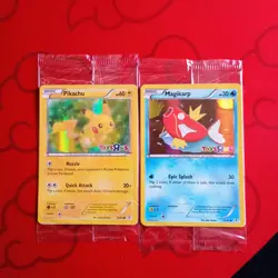 Pikachu 26/83 & Magikarp 22/83 Toys R Us Holo Promo Card SEALED 2016 Pokemon - Image 1