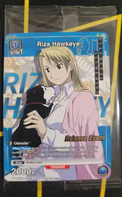 Riza Hawkeye Release Event Stamped Promo Card Union Arena Sealed - Image 1