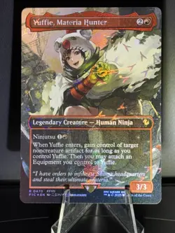 Yuffie, Materia Hunter (Borderless) (Chocobo Track Foil) Commander: Final... - Image 1
