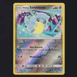 Alolan Sandshrew 137/236 Cosmic Eclipse Reverse Holo Pokemon TCG NM 🔥 - Image 1