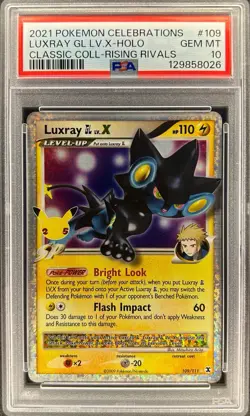 PSA 10 - LUXRAY LV.X - 109/111 - CELEBRATIONS 25TH ANNIVERSARY CLASSIC COLLECT - Image 1