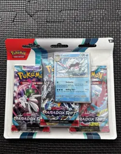 Pokemon Scarlet & Violet Paradox Rift: 3 Pack Blister Cetitan - Image 1