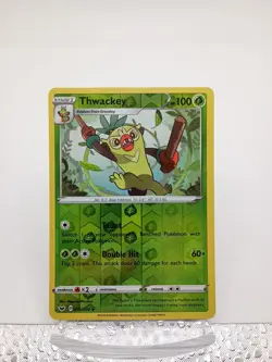 Pokemon TCG - Thwackey Reverse Holo - 013/202 - Sword & Shield Base - Image 1