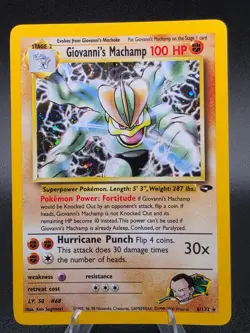 2000 Pokemon WOTC Giovanni's Machamp 6/132 Gym Challenge Holo - Image 1