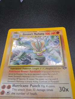 2000 Pokemon WOTC Giovanni's Machamp 6/132 Gym Challenge Holo - Image 3