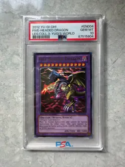 YuGiOh Five-Headed Dragon LC03-EN004 Legendary Collection 3: Yugi's World PSA 10 - Image 1