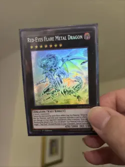 Yu-Gi-Oh TCG Red-Eyes Flare Metal Dragon 1st Edition CORE-EN054 Ghost Rare - Image 2