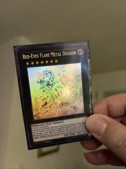 Yu-Gi-Oh TCG Red-Eyes Flare Metal Dragon 1st Edition CORE-EN054 Ghost Rare - Image 4