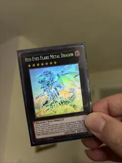 Yu-Gi-Oh TCG Red-Eyes Flare Metal Dragon 1st Edition CORE-EN054 Ghost Rare - Image 5
