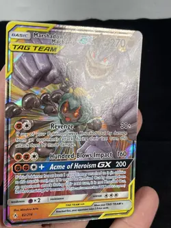 Pokemon TCG Marshadow & Machamp GX Holo Card 82/214 Sm-Unbroken Bonds - Image 4