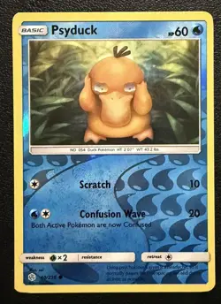 Psyduck 40/236 Reverse Holo Sun & Moon Cosmic Eclipse Pokemon Card 2019 NM - Image 1