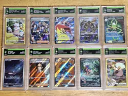 (10x) Graded Pokemon Cards "Degree Grading Co." Full Art, SIR, Trainer Gallery 9 - Image 2