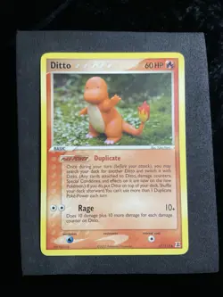 Pokemon TCG Ditto Charmander Delta Species Card 37/113 Non-Holo LP - Image 1