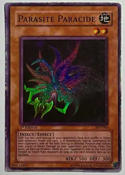Parasite Paracide PSV-003 (HP) 1st Edition Super Rare 1996 Yu-Gi-Oh! Card - Image 1