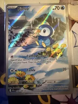 Piplup 098/094 Illustration Rare Pokemon Card Phantasmal Flames Full Art Holo NM - Image 1
