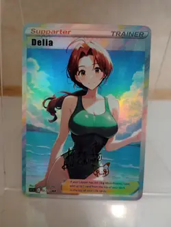 Delia Pokemon Anime Waifu Sexy Goddess Doujin Card - Image 1