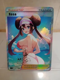 Rosa Pokemon Anime Waifu Sexy Goddess Doujin Card - Image 1