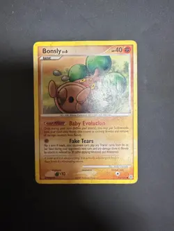 Bonsly 71/130 Diamond and Pearl Regular Card 2007 Pokemon TCG DMG Condition - Image 1