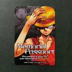 S1598 Luffy One Piece Card Memorial Passport Promo Card Straw Hat Crew Nami - Image 1