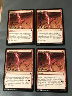 Chain Lightning X4 Battlebond NM Condition See Front/back Pics - Image 1