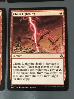 Chain Lightning X4 Battlebond NM Condition See Front/back Pics - Image 2