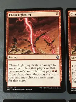Chain Lightning X4 Battlebond NM Condition See Front/back Pics - Image 4