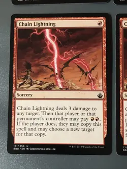 Chain Lightning X4 Battlebond NM Condition See Front/back Pics - Image 5