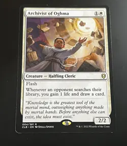 Archivist of Oghma 4 MTG Battle for Baldur's Gate (CLB) Rare NM - Image 1
