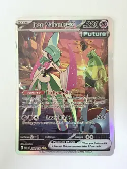 Pokemon TCG Iron Valiant EX Paradox Rift 249/182 Holo Special Illustration Rare - Image 1